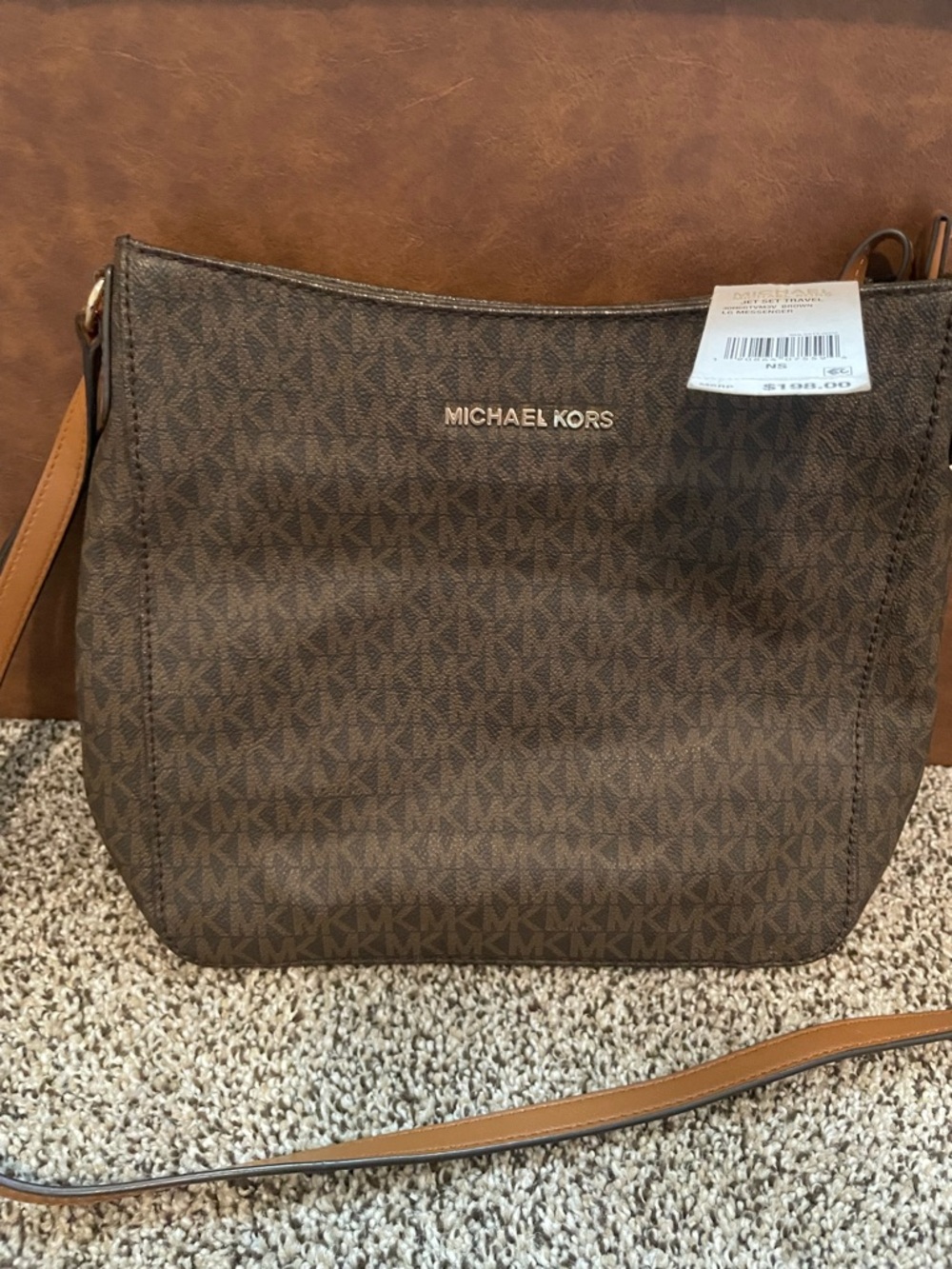 Michael Kors Tan/Brown Signature Interior Crossbody